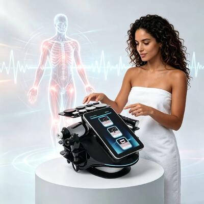 دستگاه RF حرفه ای 448KHz 500W با خنک کننده هوا TECAR Therapy برای کاهش وزن بدن و تسکین درد