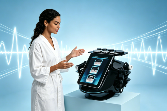 تجهیزات سالن زیبایی فیزیوتراپی لاغری بدن 448K Hazeen Machine