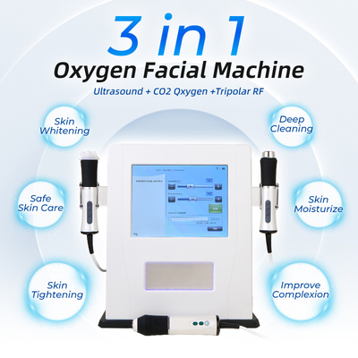 3 در 1 دستگاه صورت اکسیژن U Rf Co2 حباب اکسیژن پوست تنگ کردن 3 در 1 اکسیژن جت ماشین صورت