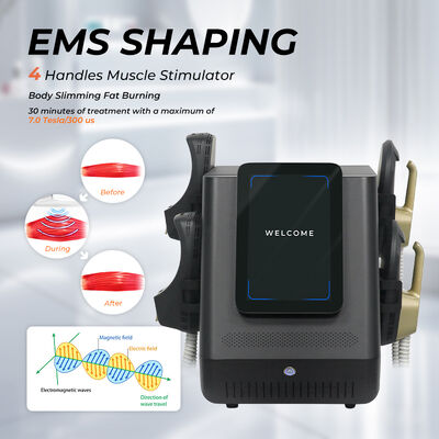 دستگاه EMSlim Neo RF با قدرت خروجی 3000W 4 دست برای مجسمه سازی عضلانی و لاغری بدن با استفاده از فناوری مجسمه سازی