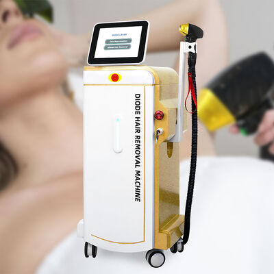 دستگاه حذف موهای لیزری دیود 600W 808nm با خنک کننده ی یخ و صفحه لمسی 8 اینچی