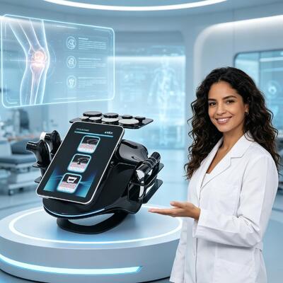 ماشين 448KHz RF Tecar Therapy با 3 پروب 8 سر و صفحه لمسي 12 اينچي براي سلامت بافت عميق