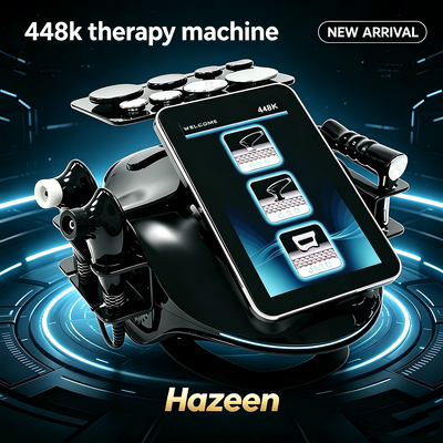 Hazeen 448K Diathermy Tecar Machine CET RET RF 448Khz فیزیوتراپی توانبخشی پوست تثبیت کننده تجهیزات زیبایی برای سالن کلینیک