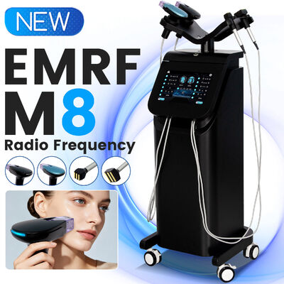 دستگاه صورت میکرونیدلینگ کسری EMRF M8 طلایی جدید 2026، 4 در 1 برای جوانسازی پوست و سفت کردن پوست